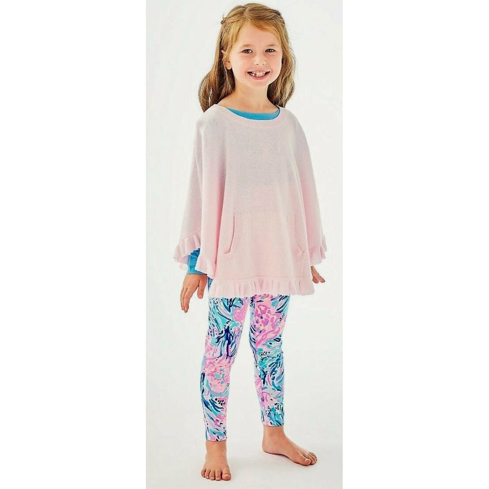 Lilly Pulitzer‎ GIRLS HANI PONCHO Frosted PALE PINK Ruffle XL (12-14)